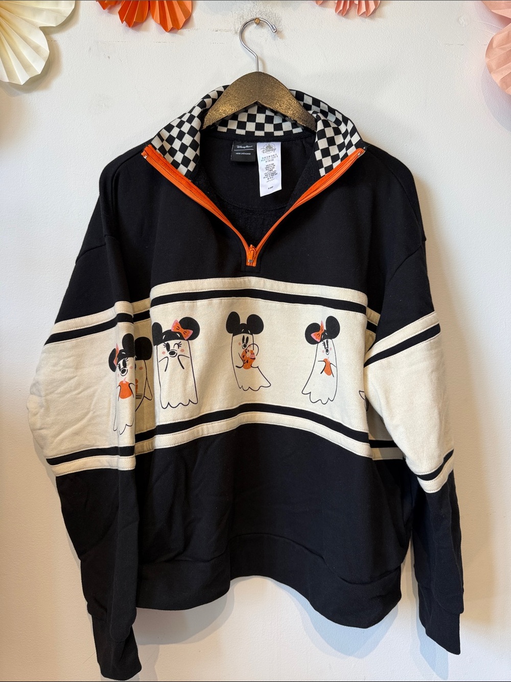 Disney HER UNIVERSE Mickey and Minnie Mouse ghost quarter zip 1X - Picture 3 of 9